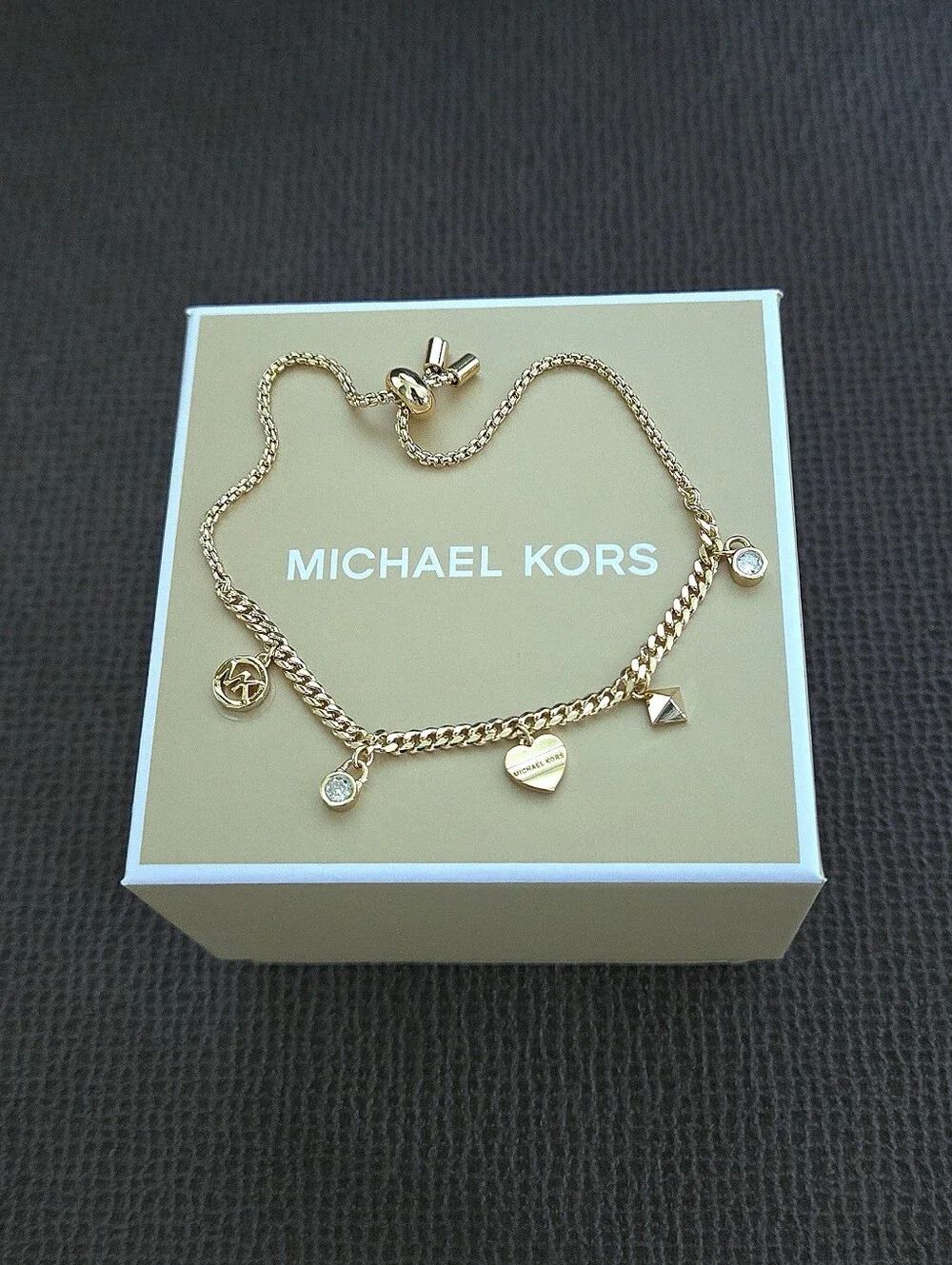 Michael Kors Gold💛 Charms Slider Bracelet -  NIB